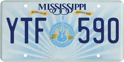 MS license plate YTF590