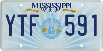 MS license plate YTF591