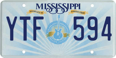 MS license plate YTF594