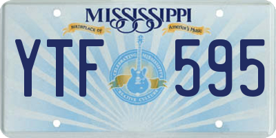 MS license plate YTF595