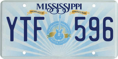 MS license plate YTF596