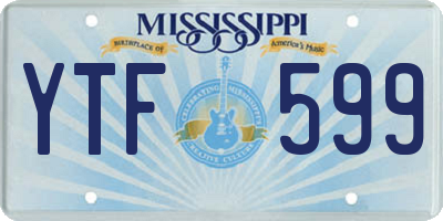 MS license plate YTF599