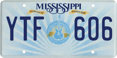 MS license plate YTF606