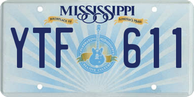 MS license plate YTF611