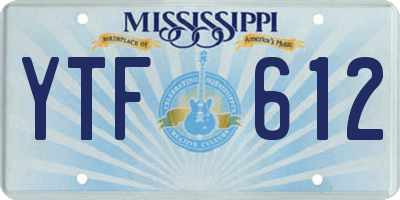 MS license plate YTF612