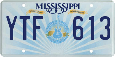 MS license plate YTF613