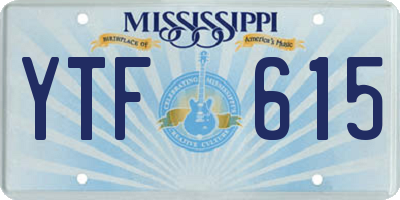 MS license plate YTF615