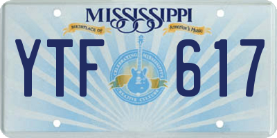 MS license plate YTF617