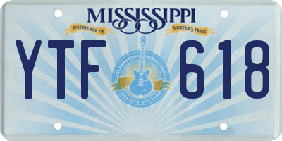 MS license plate YTF618