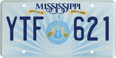 MS license plate YTF621