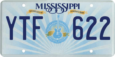 MS license plate YTF622