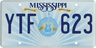 MS license plate YTF623