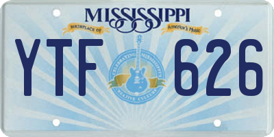 MS license plate YTF626