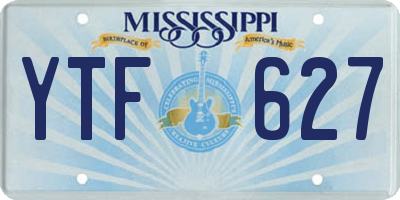 MS license plate YTF627