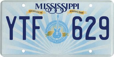 MS license plate YTF629