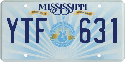 MS license plate YTF631