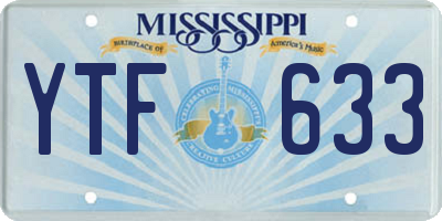 MS license plate YTF633