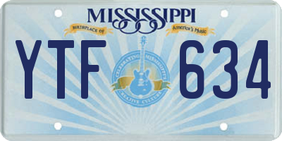 MS license plate YTF634