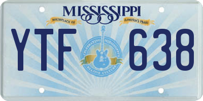 MS license plate YTF638