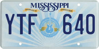 MS license plate YTF640