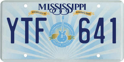 MS license plate YTF641