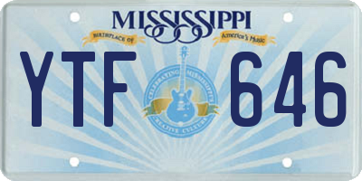 MS license plate YTF646