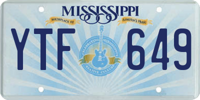MS license plate YTF649