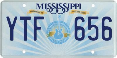 MS license plate YTF656