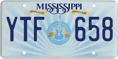 MS license plate YTF658