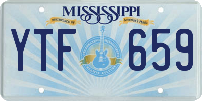 MS license plate YTF659