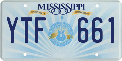 MS license plate YTF661