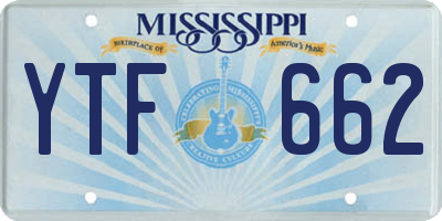 MS license plate YTF662
