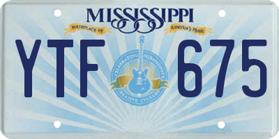 MS license plate YTF675