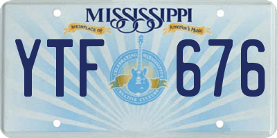 MS license plate YTF676