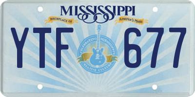 MS license plate YTF677