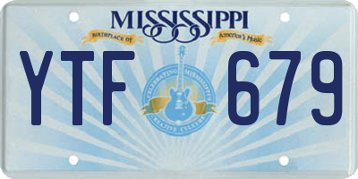 MS license plate YTF679