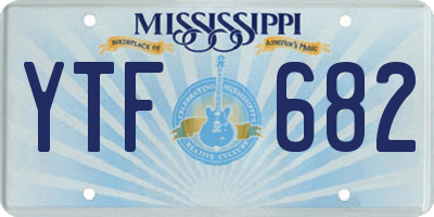 MS license plate YTF682