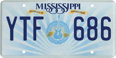 MS license plate YTF686