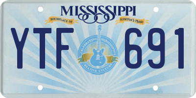 MS license plate YTF691