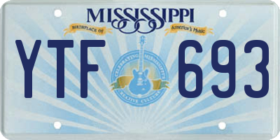 MS license plate YTF693