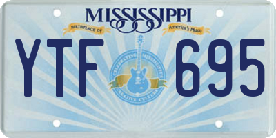 MS license plate YTF695