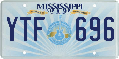 MS license plate YTF696