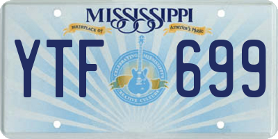 MS license plate YTF699