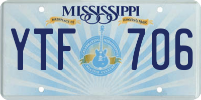 MS license plate YTF706