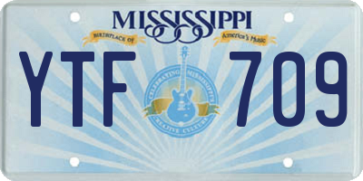 MS license plate YTF709