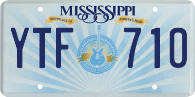 MS license plate YTF710