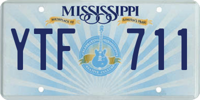 MS license plate YTF711