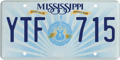MS license plate YTF715