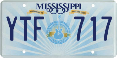 MS license plate YTF717