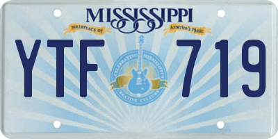 MS license plate YTF719